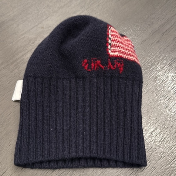 Polo Ralph Lauren Navy Blue Wool American Flag RL\'67 Ribbed Knit Beanie Hat main image 9